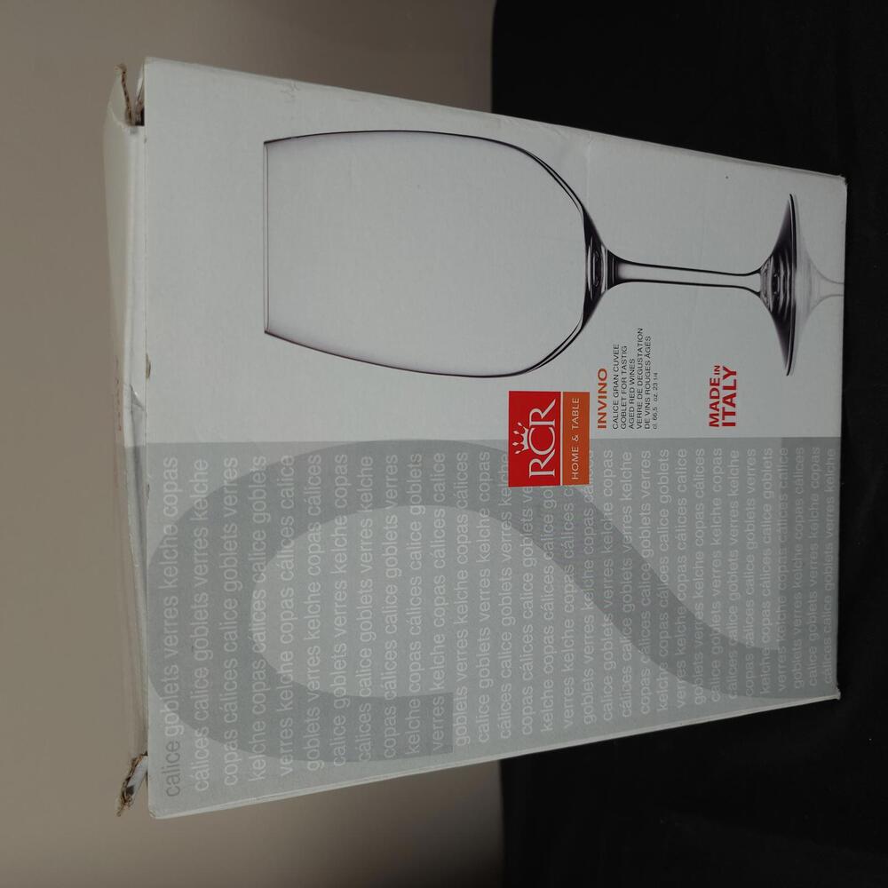 RCR Invino Wine Glasses Made‎ in Italy Red Aged Wine Stemware Open Box